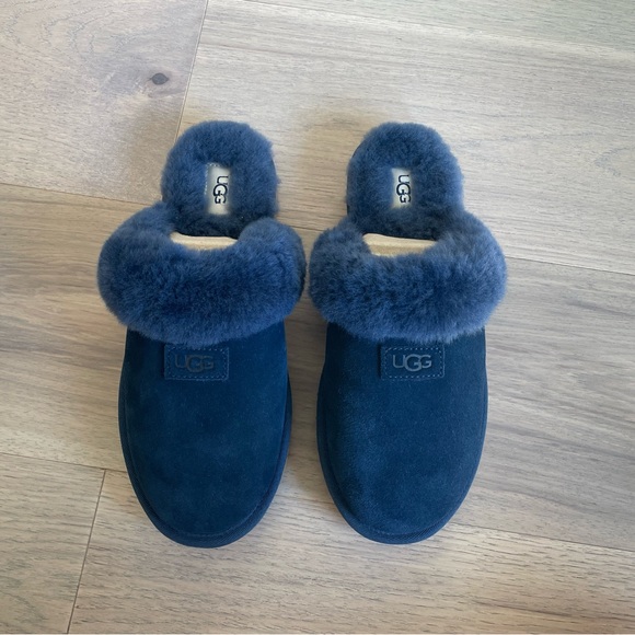 UGG CLUGGETTE SLIPPER NAVY WOMENS SIZE 8 - Picture 11 of 12